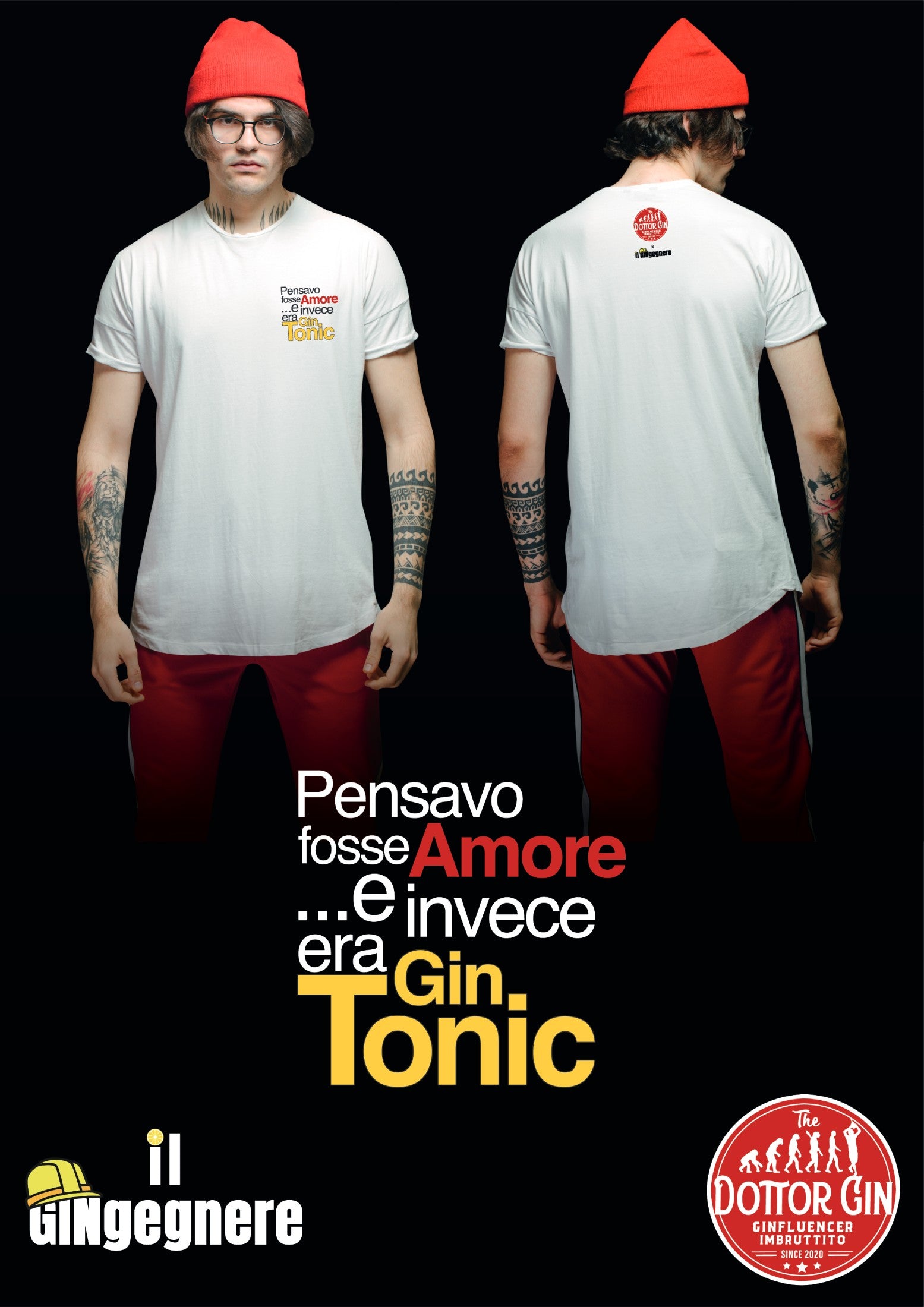 Pensavo fosse amore e invece era gin tonic - T-shirt ed. limitata con Dottor Gin