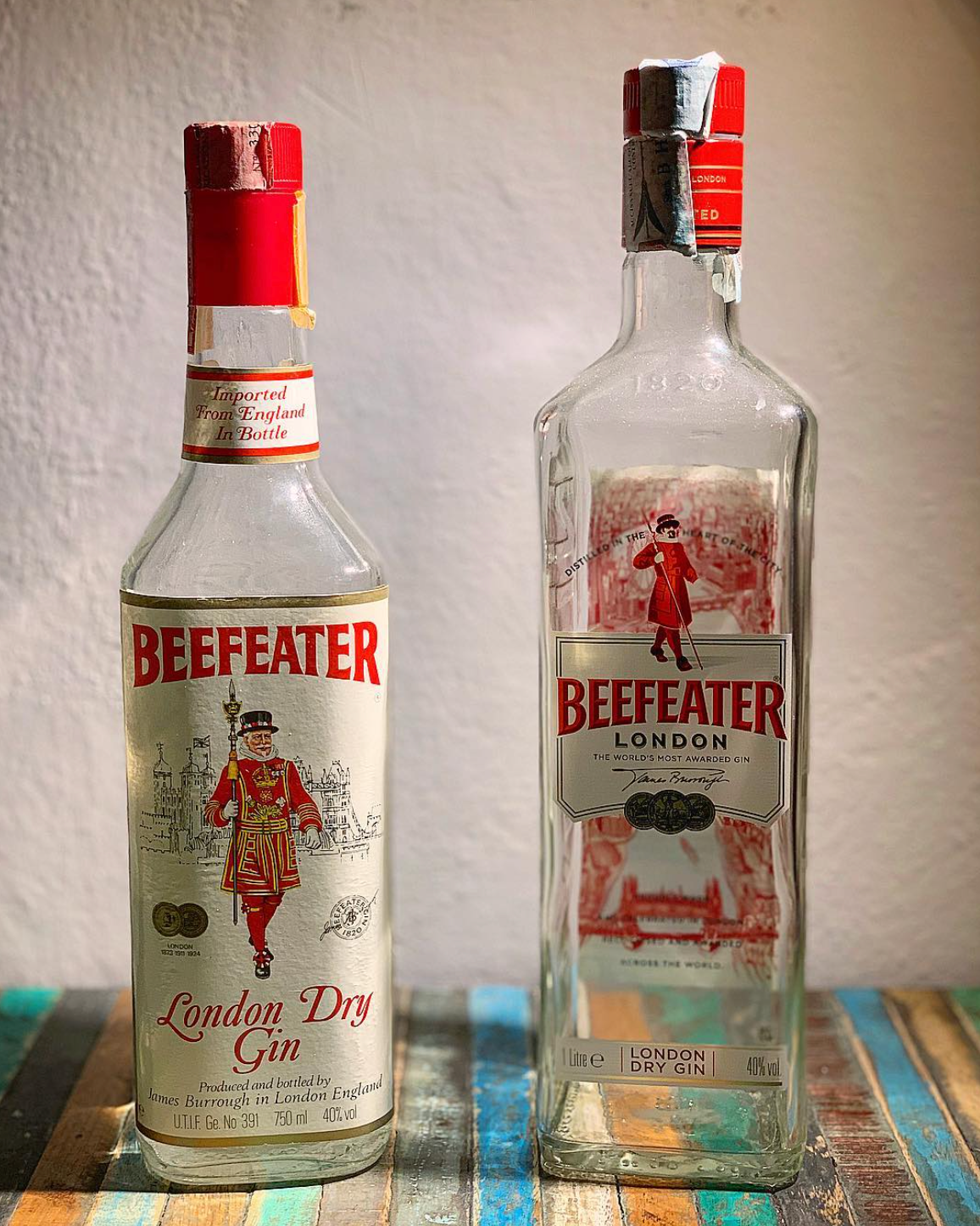 Father end Son with Beefeater 1980 e 2018, cambiano le etichette ma la ricetta rimane sempre la stessa!